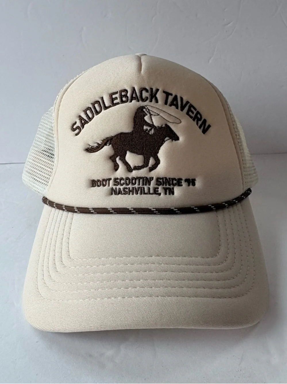 NWOT Anthropologie Worn/West Saddleback Tavern Trucker Hat